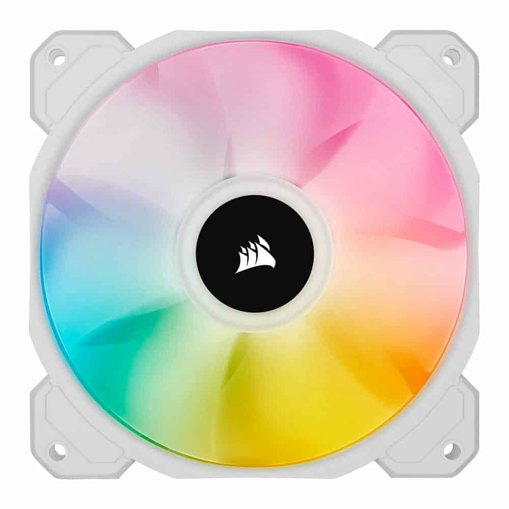 (image for) Corsair iCUE SP120 RGB ELITE White Triple 120mm PWM Fan Expansion Pack with Lighting Node CORE